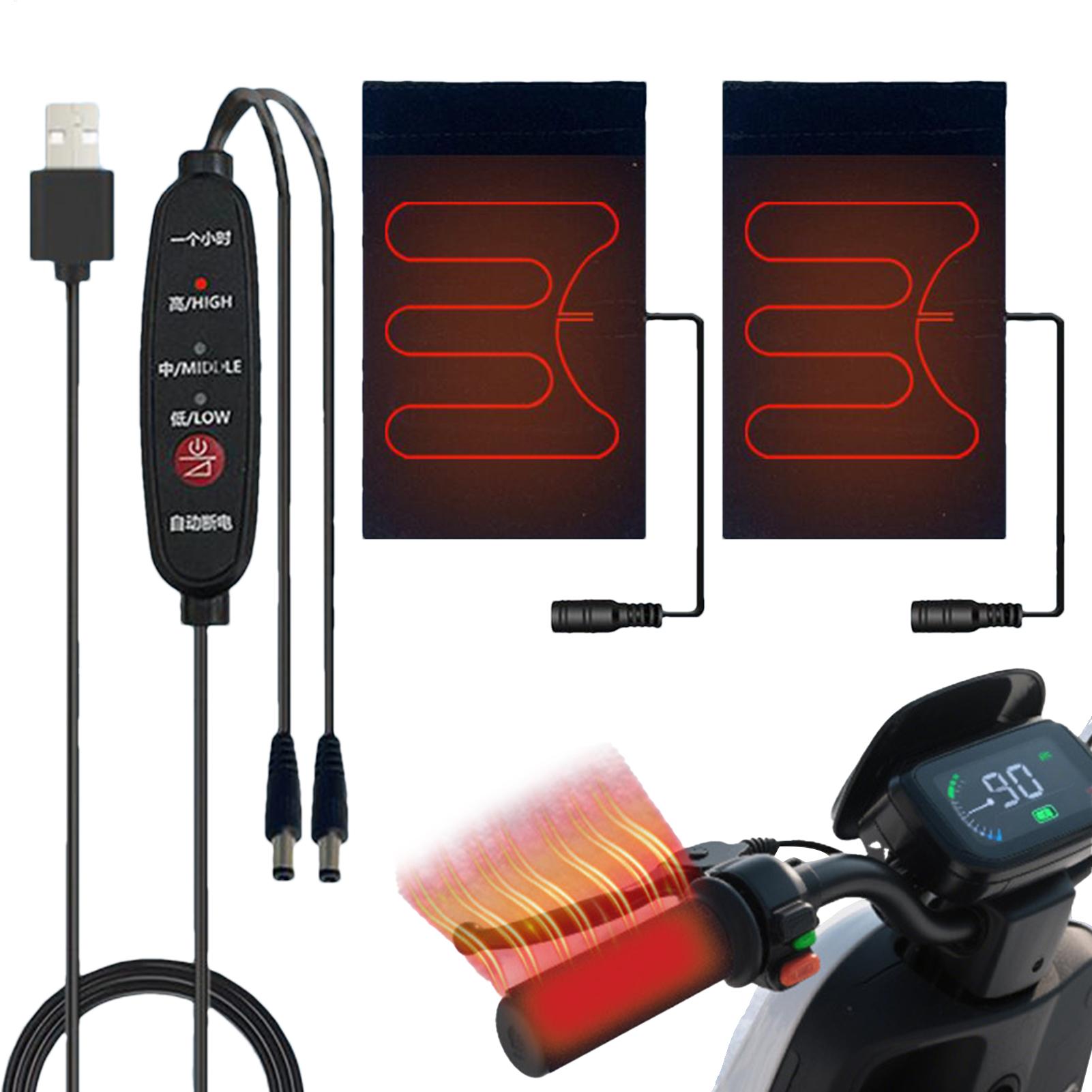 Handlebar Grip Heated - 5V Isıtmalı Motosiklet Elcikleri USB Isıtmalı