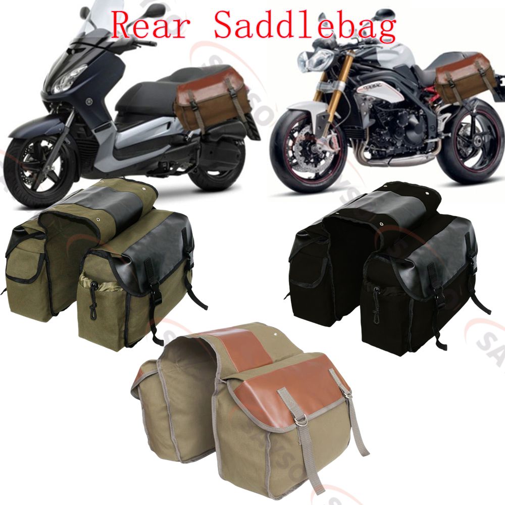 Motorcycle Gear Backpack - Tuval Deri Arka Heybe Motosiklet Kuyruk
